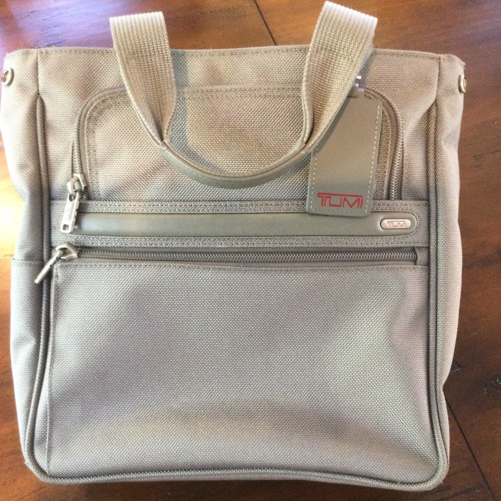 Tumi grey tote. Excellent condition.